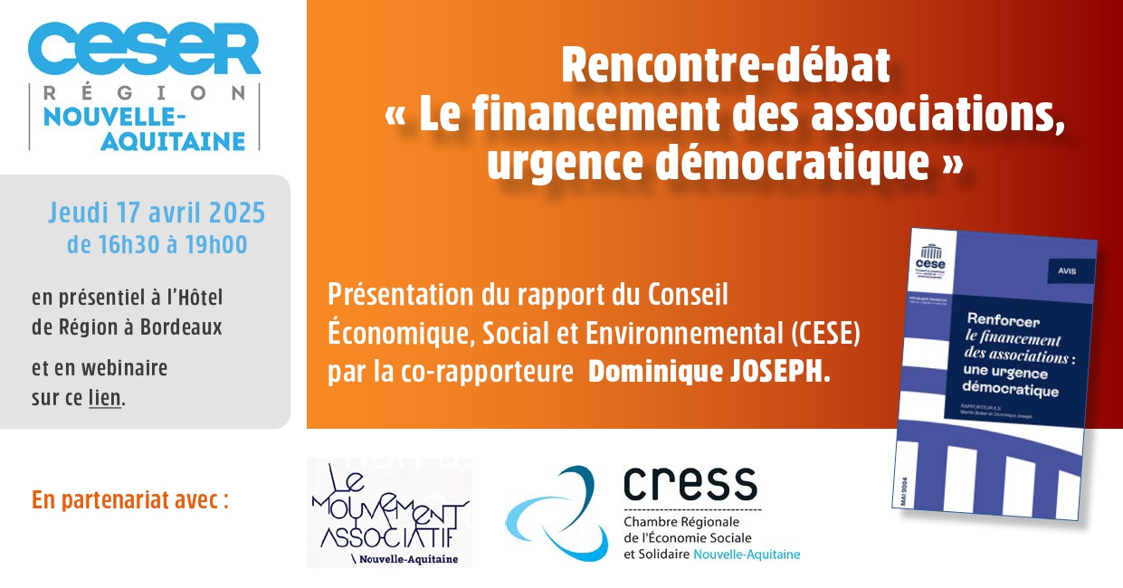 Invitation rencontre débat sur le financement associatif