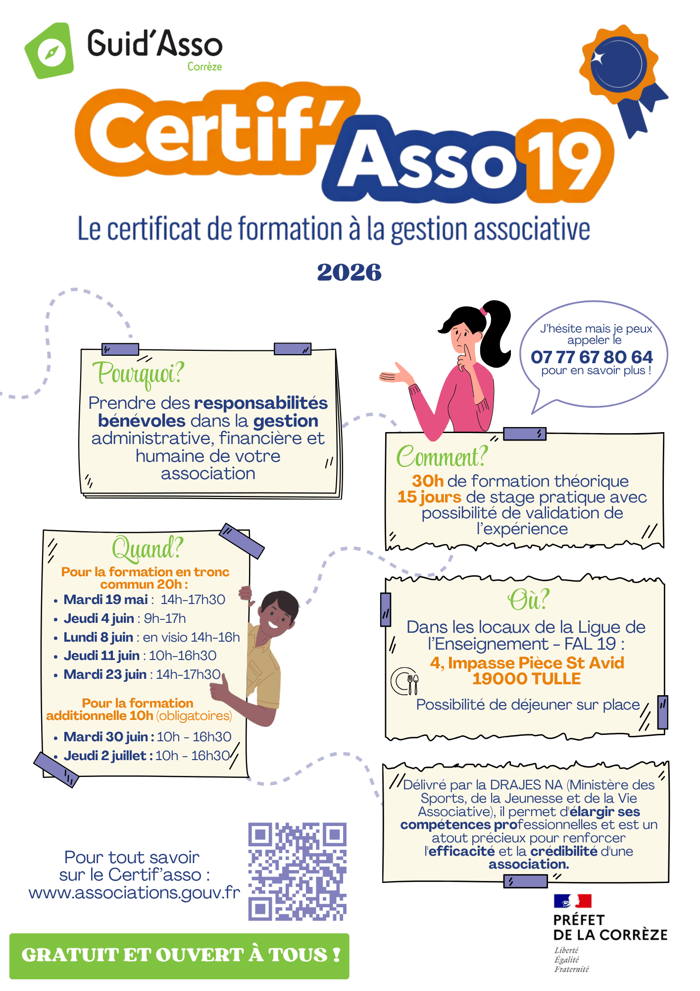 1ère session de formation au certificat de formation à la gestion associative
