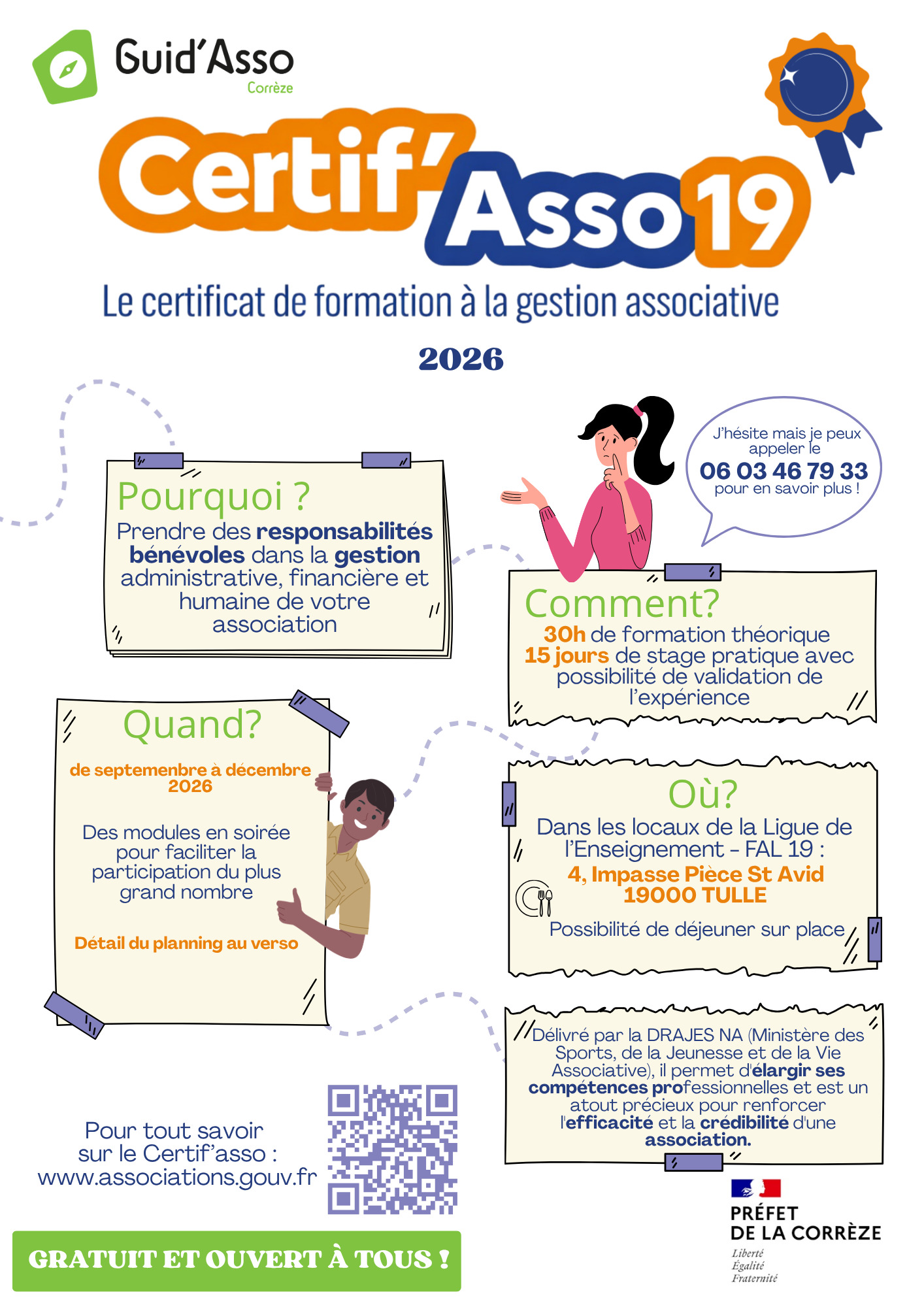 Seconde session de formation au certificat de formation à la gestion associative